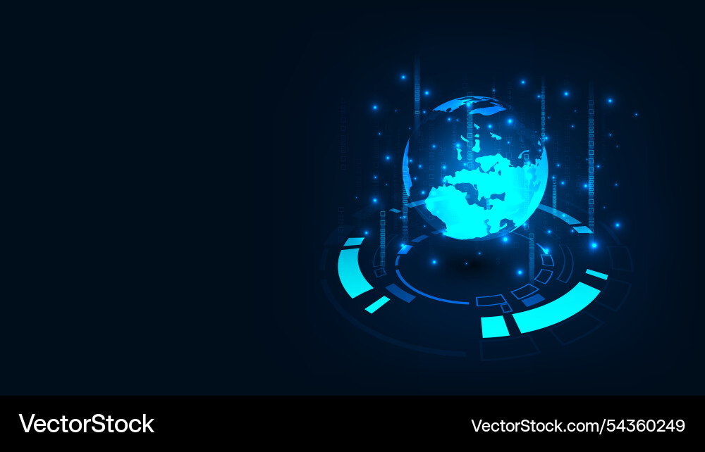 Artificial intelligence global connection network Artificial intelligence global connection network vector image