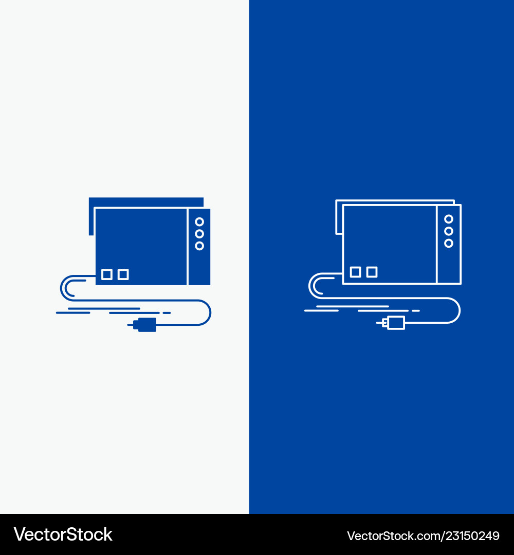 Audio card external interface sound line Audio card external interface sound line Vector Image