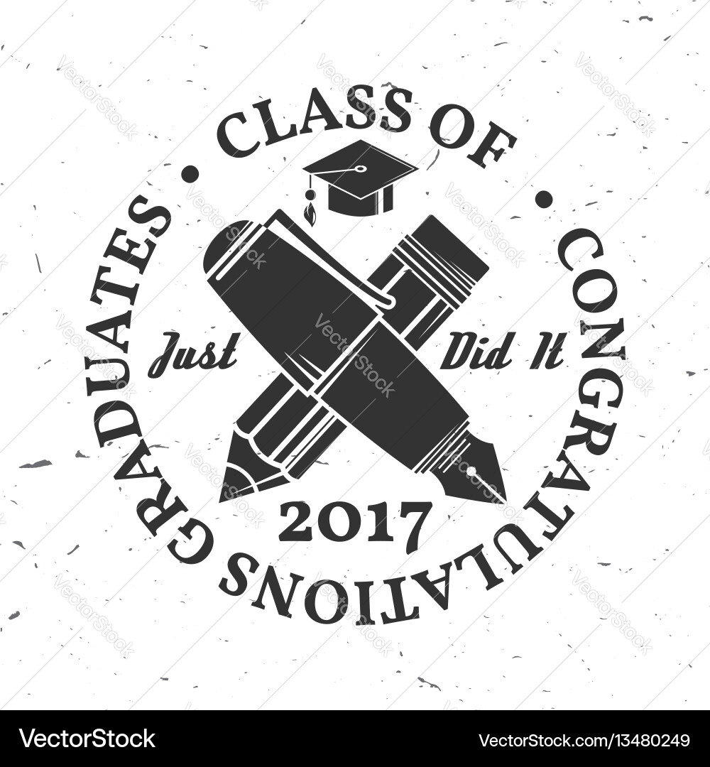 Class of 2017 badge Class of 2017 badge vector image