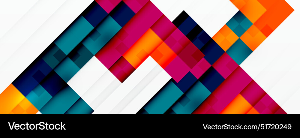Dynamic colorful squares background Dynamic colorful squares background Vector Image
