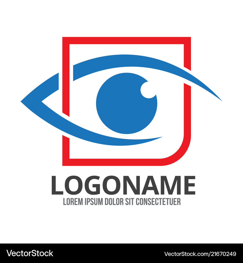 Eye logo design template modern minimal Eye logo design template modern minimal vector image