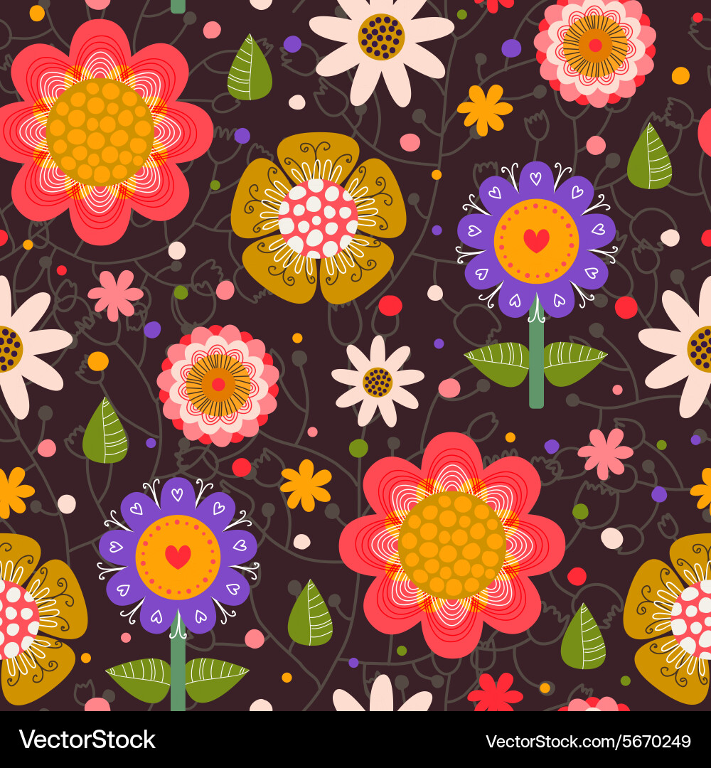 Floral seamless texture pattern Vector Image