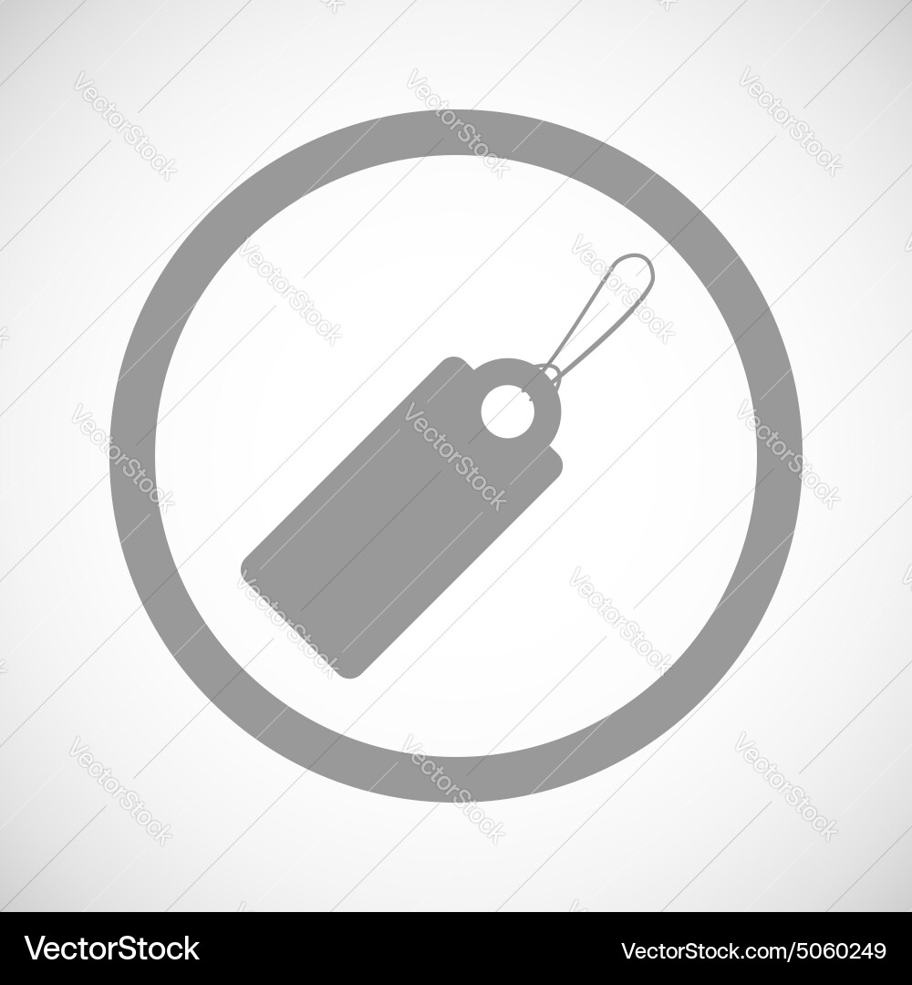 Grey string tag sign icon Vector Image