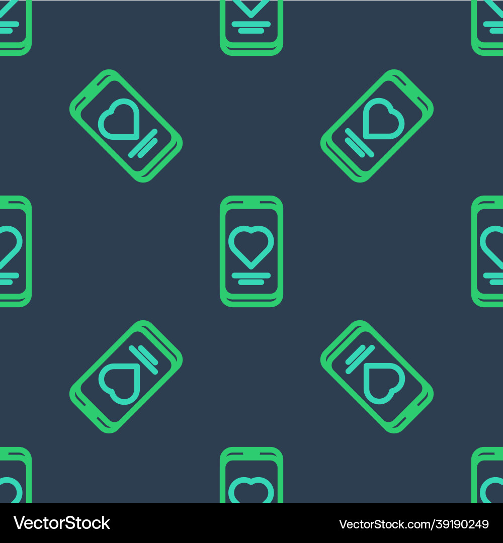 Line smartphone with heart rate monitor function Line smartphone with heart rate monitor function Vector Image