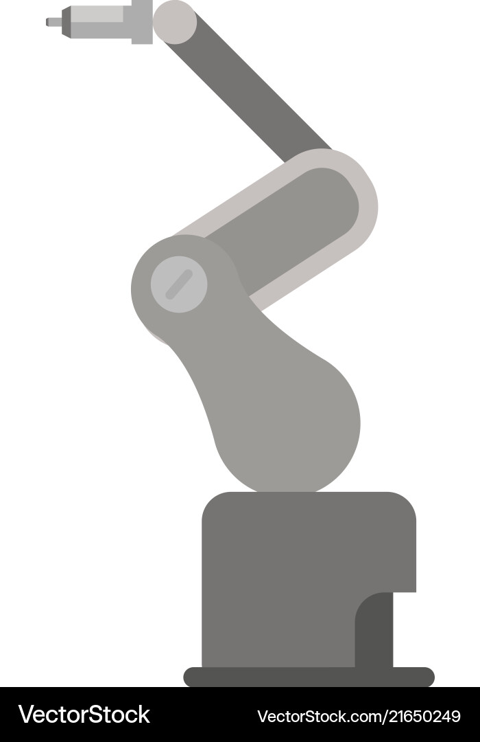 Modern industrial robotic arm for assembly line Modern industrial robotic arm for assembly line vector image