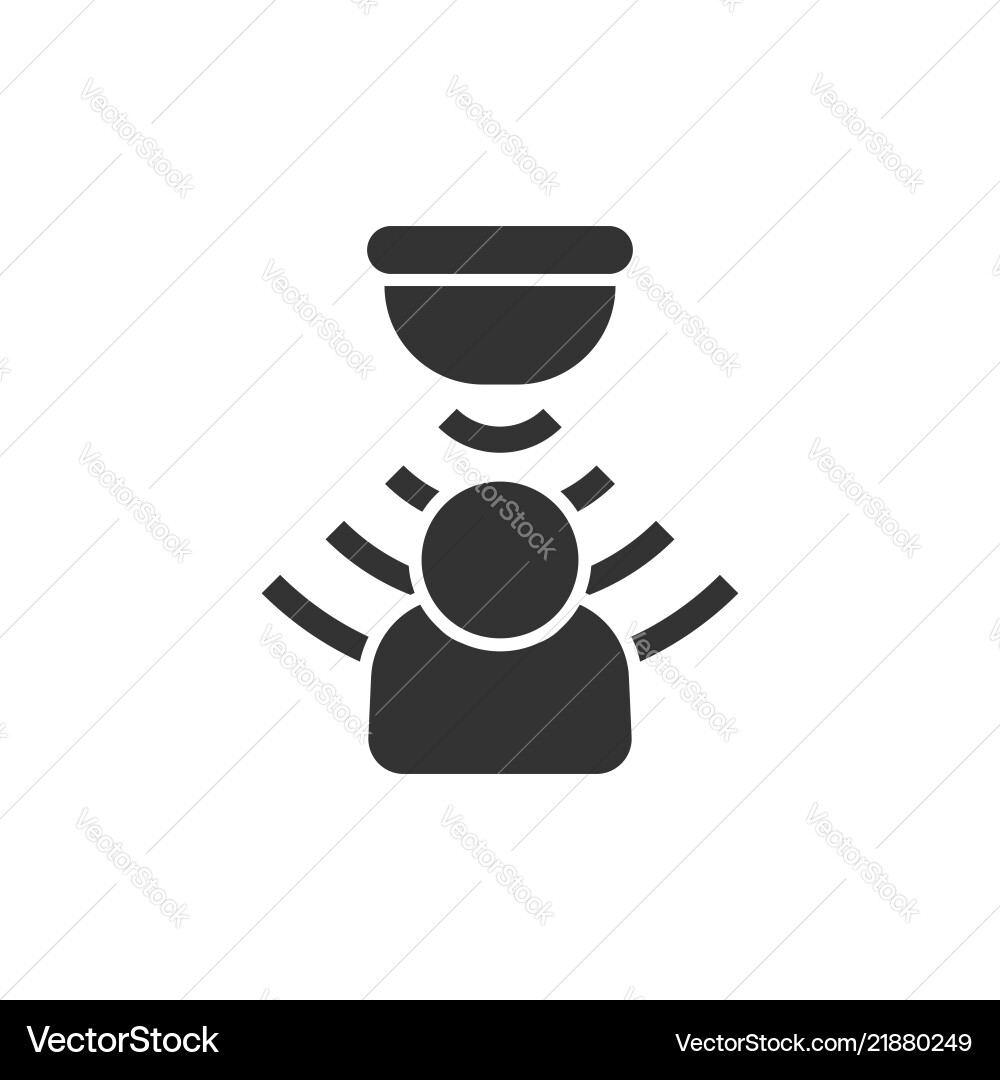 Motion sensor icon in flat style waves Motion sensor icon in flat style waves vector image