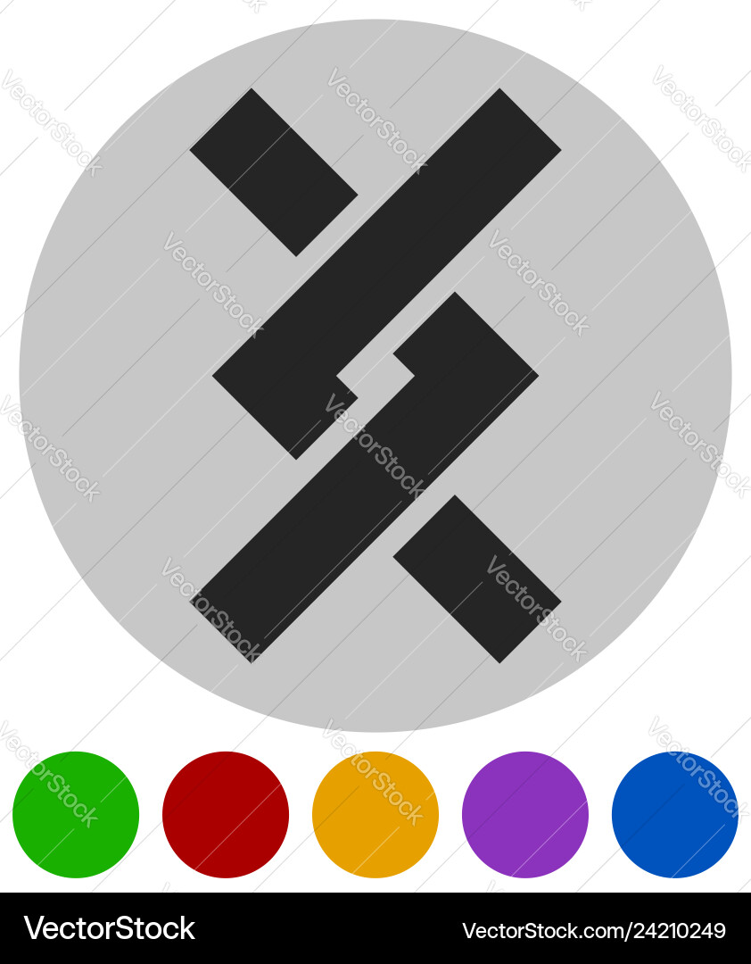 Overlapping intersecting knotted lines icon Overlapping intersecting knotted lines icon vector image