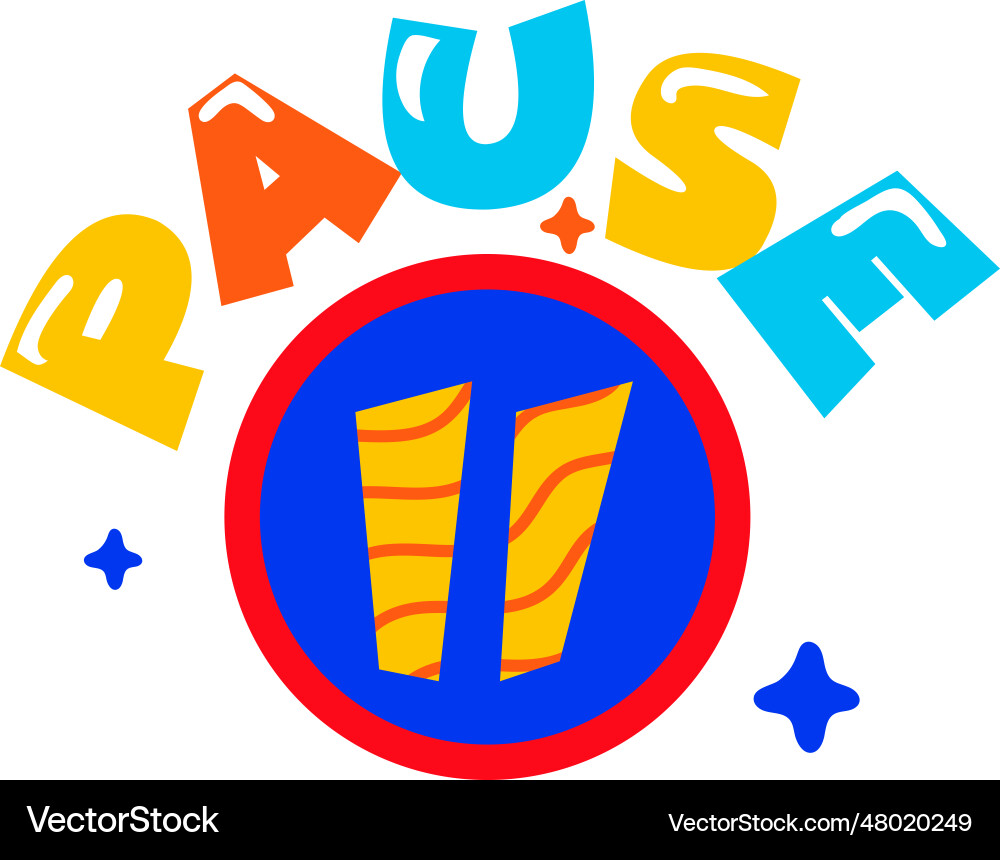 Pause button Vector Image