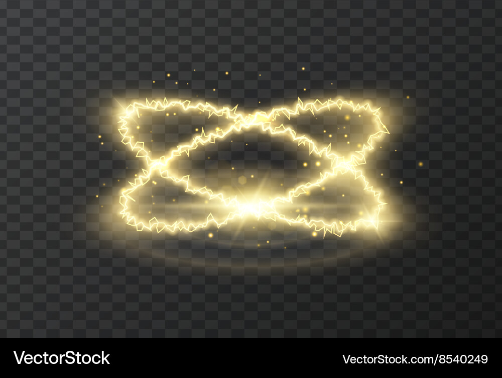 Realistic effect of lightning vector image