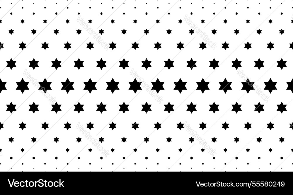 Seamless in one directionstar pattern Vector Image