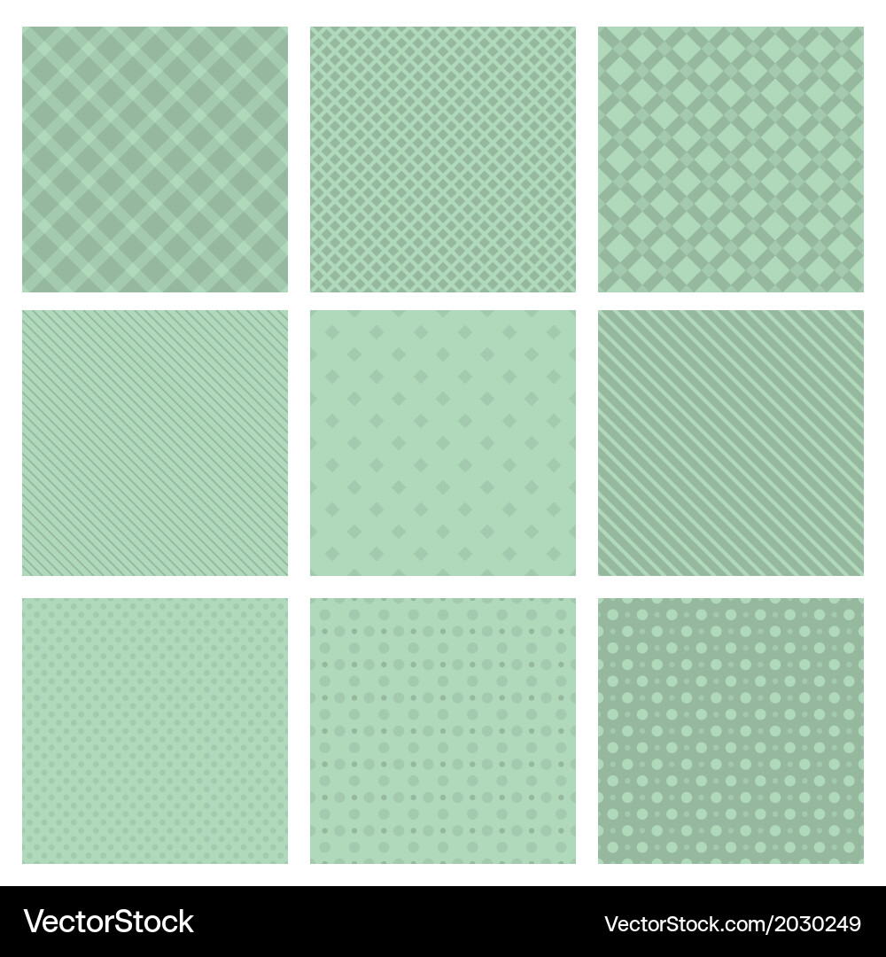 Set of simple geometric seamless patterns vector image