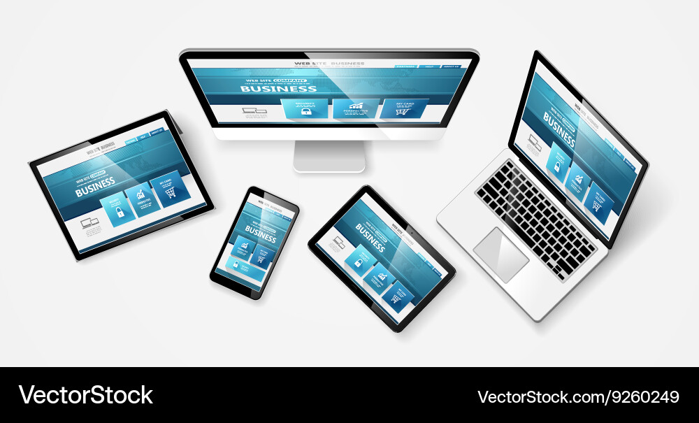 Smart Devices - Web Templates vector image