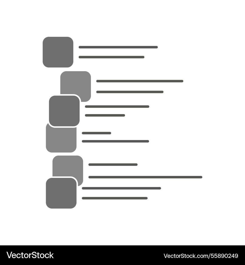Task list icon checklist symbol gray square Vector Image