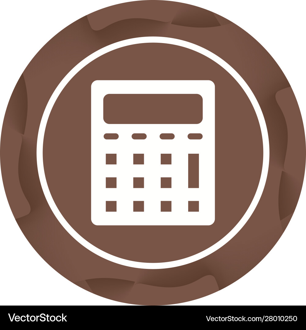 Beautiful calculator glyph icon Vector Image