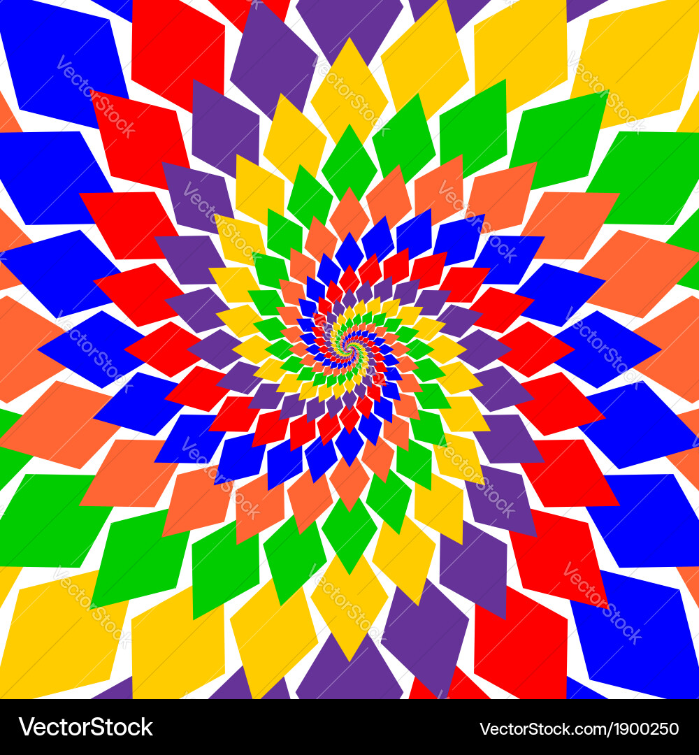 Design multicolor twirl rotation background vector image