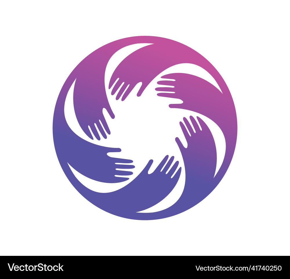 Hands in Circle - Diversity & Unity vector image