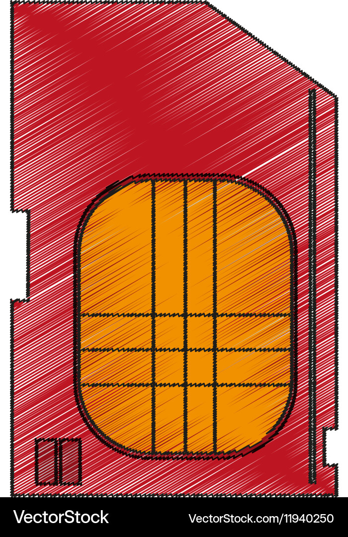 Isolated sim card device design vector image