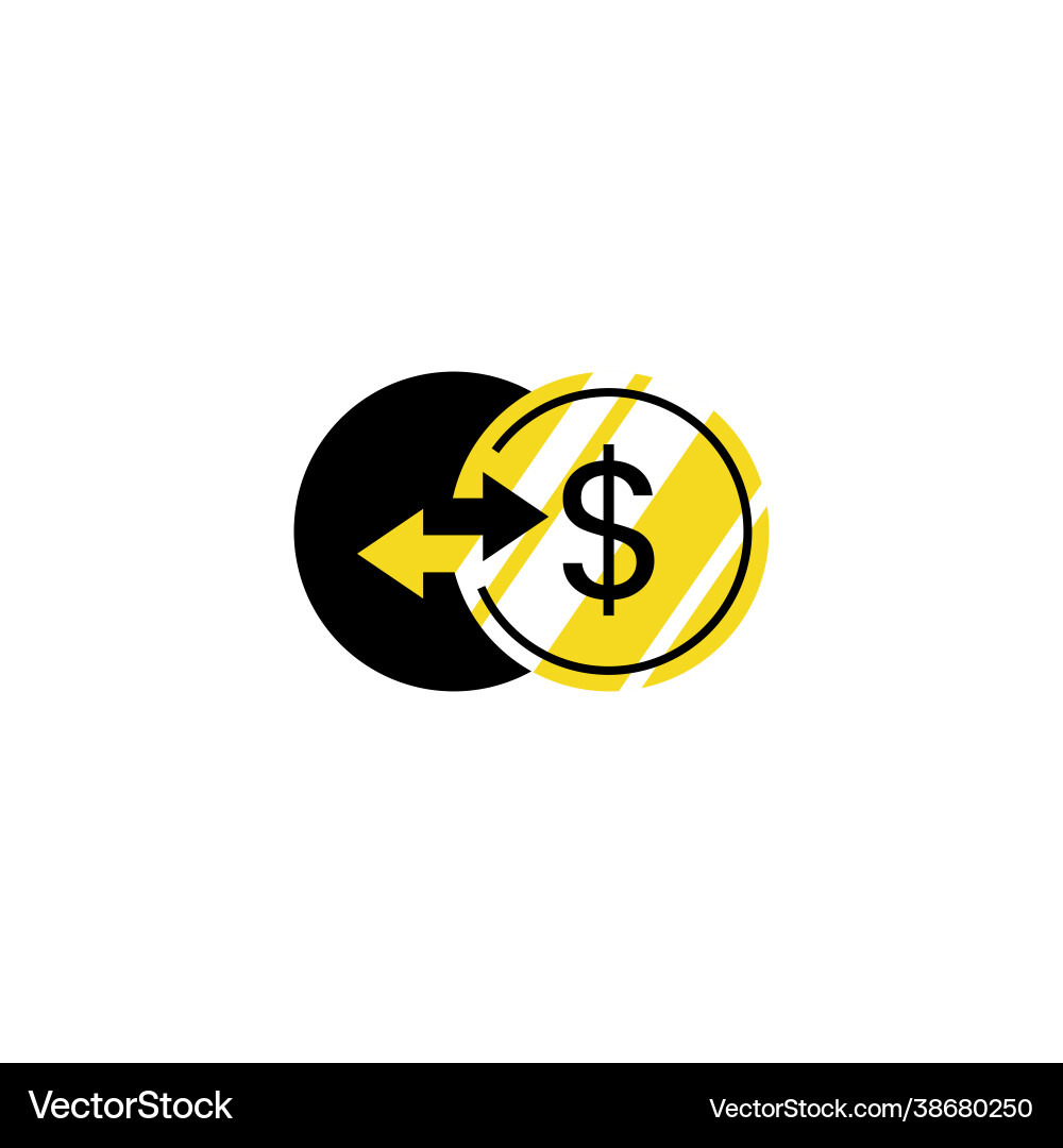 Money coin exchange logo icon – Royalty-Free Vector | VectorStock