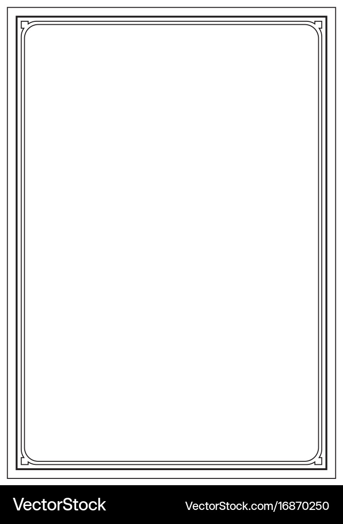 Page border a4 design for project vector image