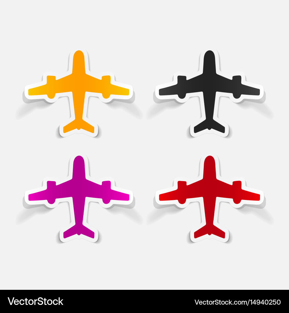 Realistic design element plane Vector Image