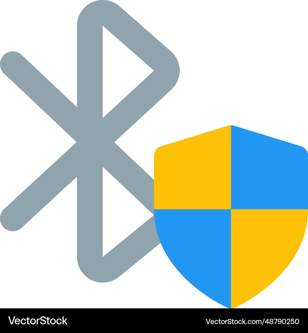 Services are encrypted via bluetooth security vector image