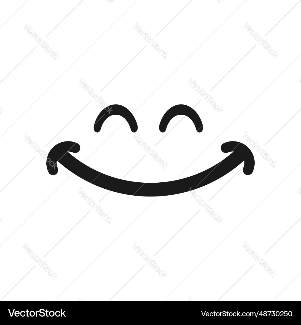 Smile line art element design Smile line art element design Vector Image
