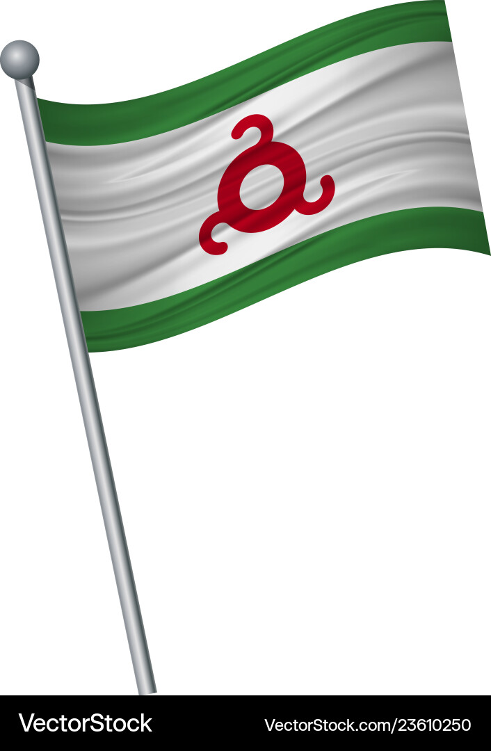 Waving of flag on flagpole official colors Waving of flag on flagpole official colors vector image
