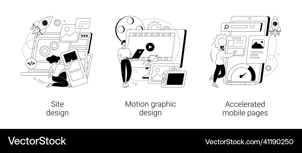 Web development company abstract concept Web development company abstract concept vector image