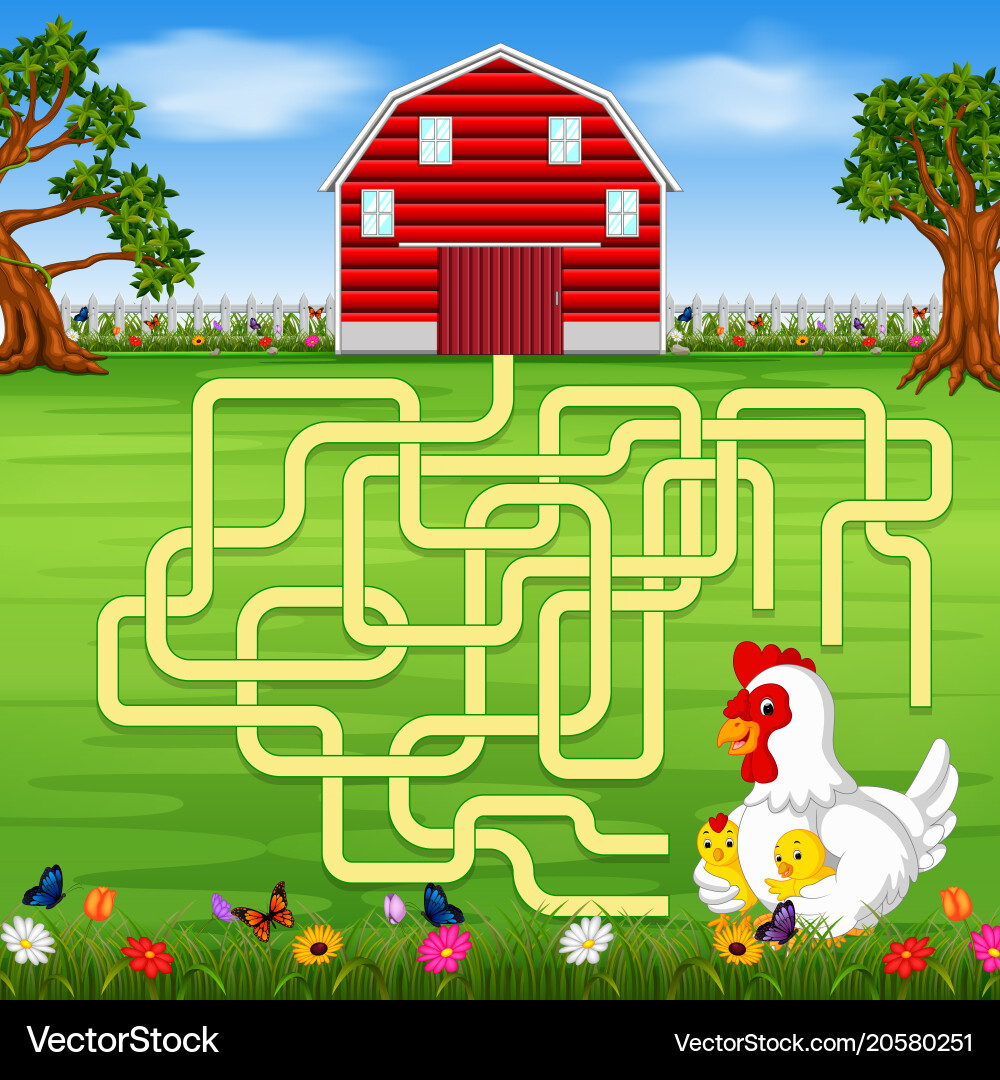 Board game with a farm background vector image