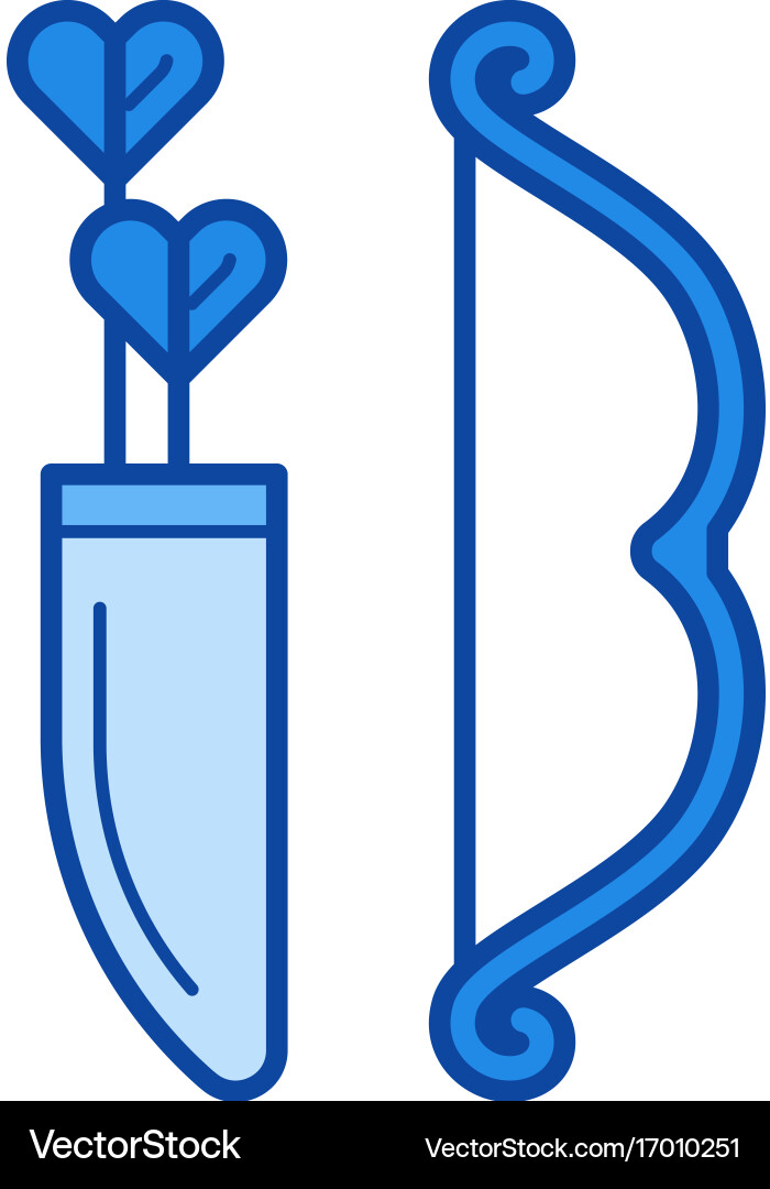 Falling in love line icon Royalty Free Vector Image