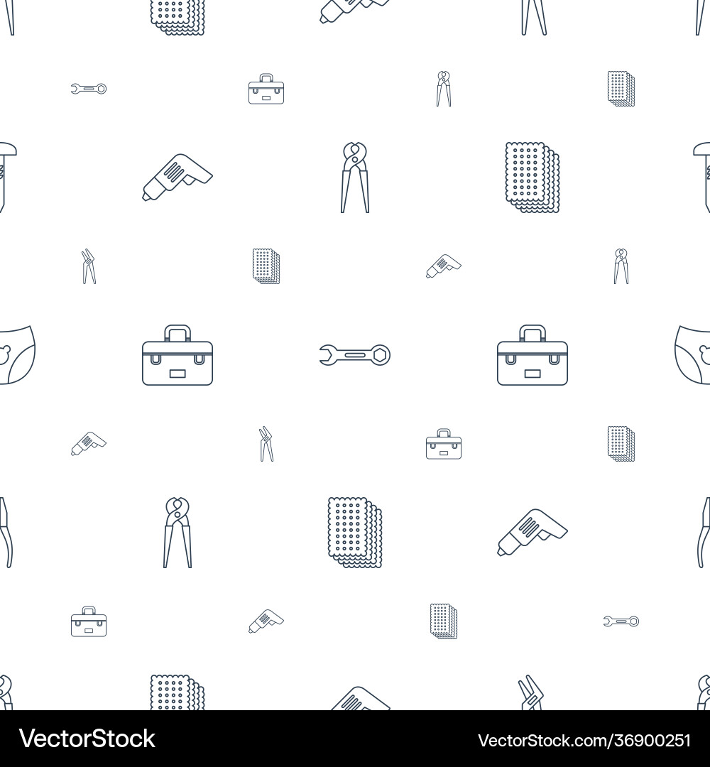 Fix icons pattern seamless white background vector image