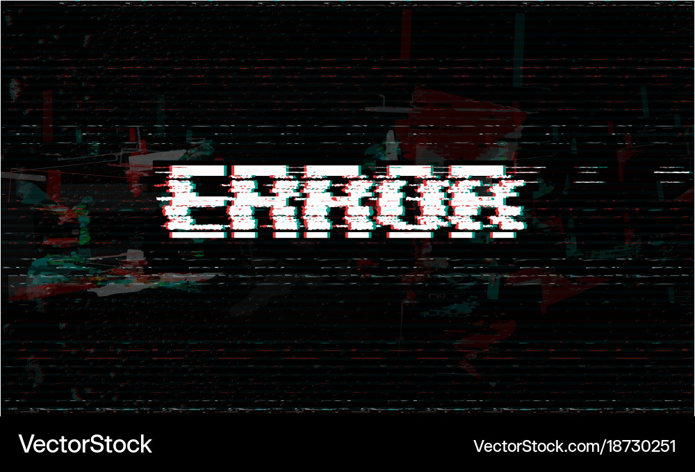 Glitch System Failure - Error Message vector image