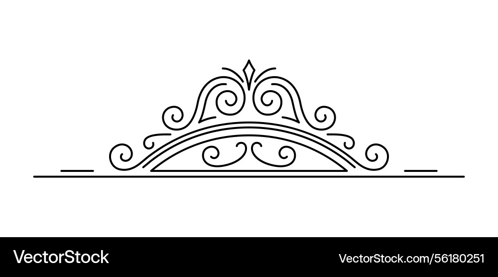 Line curl element modern decorative linear Line curl element modern decorative linear vector image