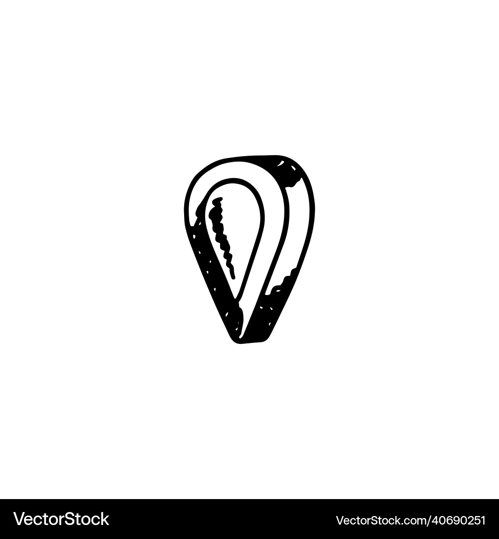 Map pointer and location designation in monochrome Vector Image