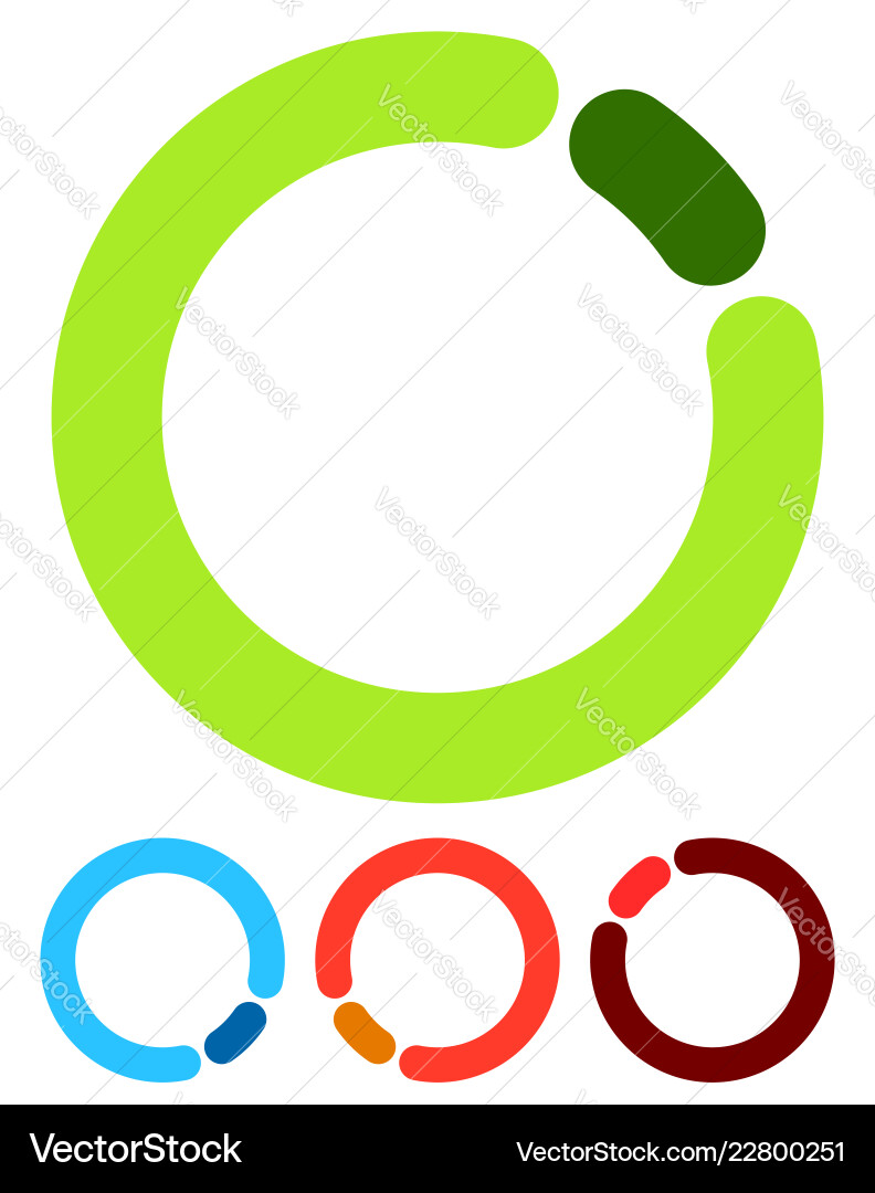 Preloader or buffer shapes circular elements Preloader or buffer shapes circular elements vector image