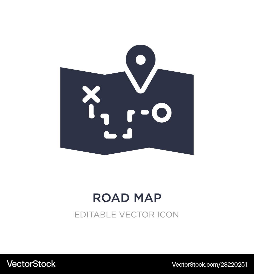 Road map icon on white background simple element Road map icon on white background simple element vector image