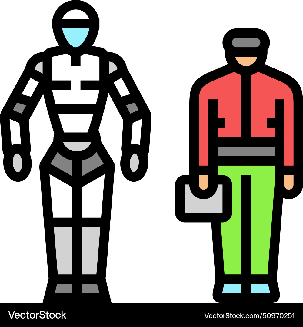 Robotics tech enthusiast color icon vector image