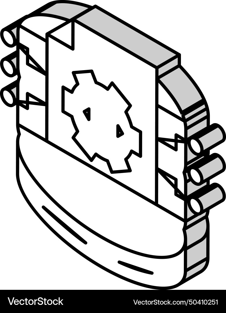Schema development database isometric icon Vector Image