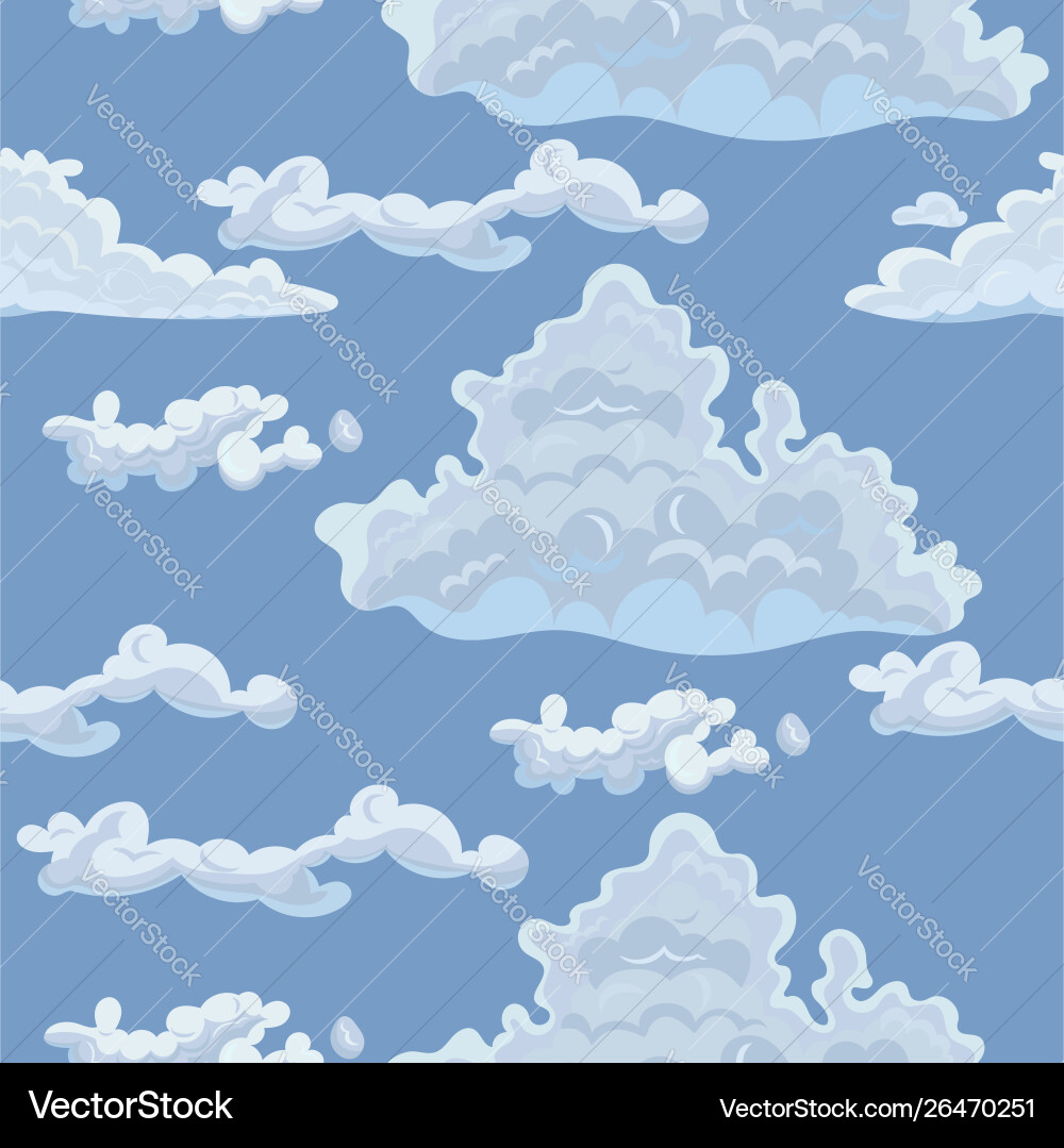 Seamless texture with clouds template Vector Image