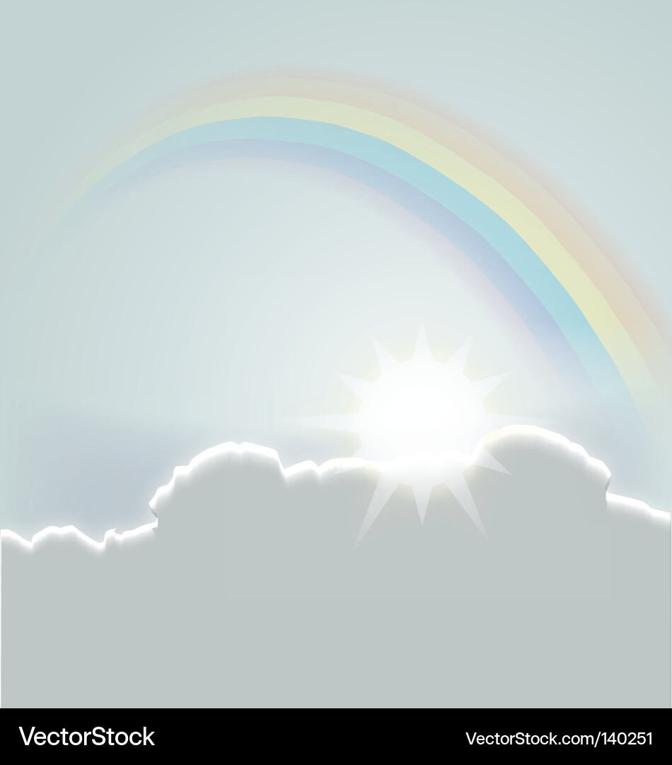Serene Sky Landscape Vector Image