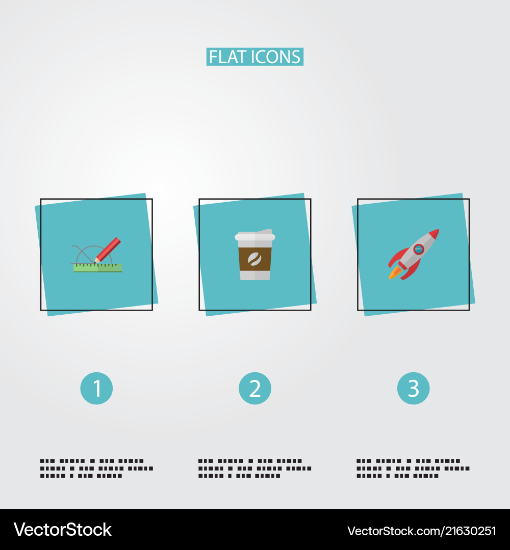 Set projects icons flat style symbols Set projects icons flat style symbols vector image