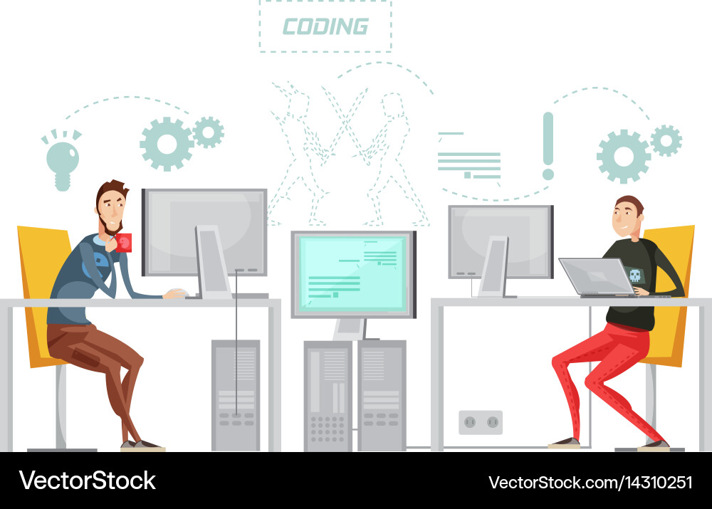 Spielentwicklung Workflow Vektorbild