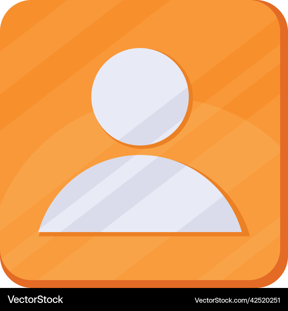 User profile app button vector image