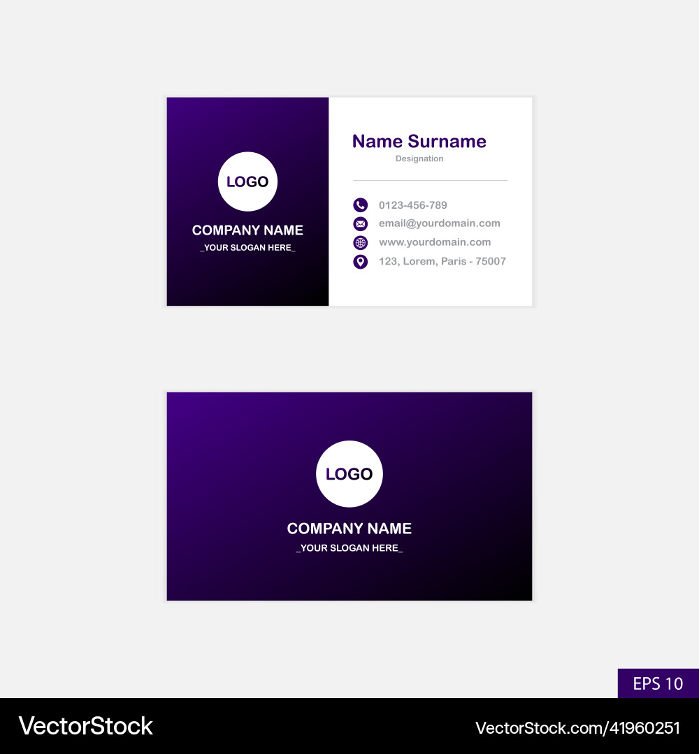 Visiting card or business template Visiting card or business template vector image