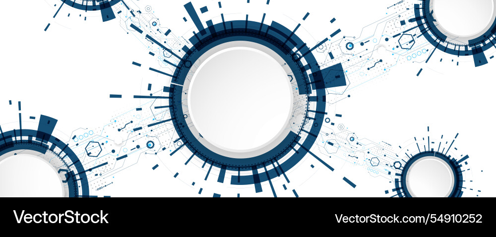 Abstract computer circuit board technology Vector Image
