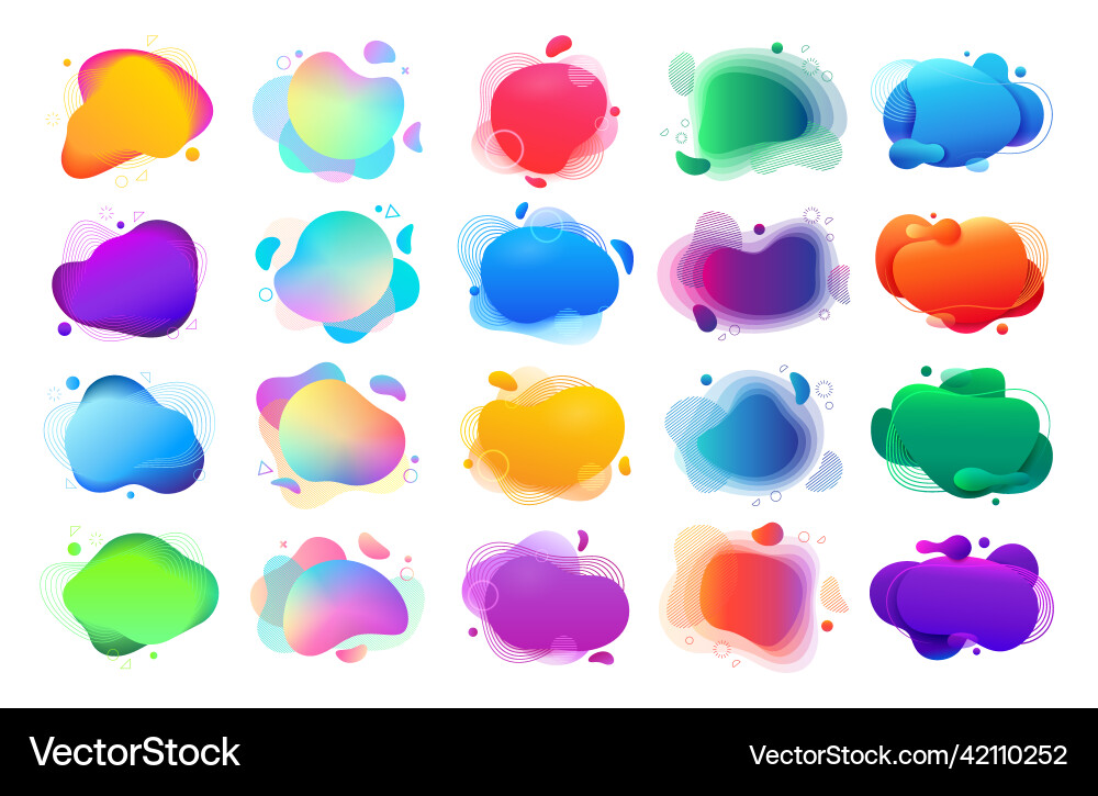 Abstrakte flüssige Formen und minimalistische Blobs Set Abstrakte flüssige Formen und minimalistische Blobs Set vektorbild