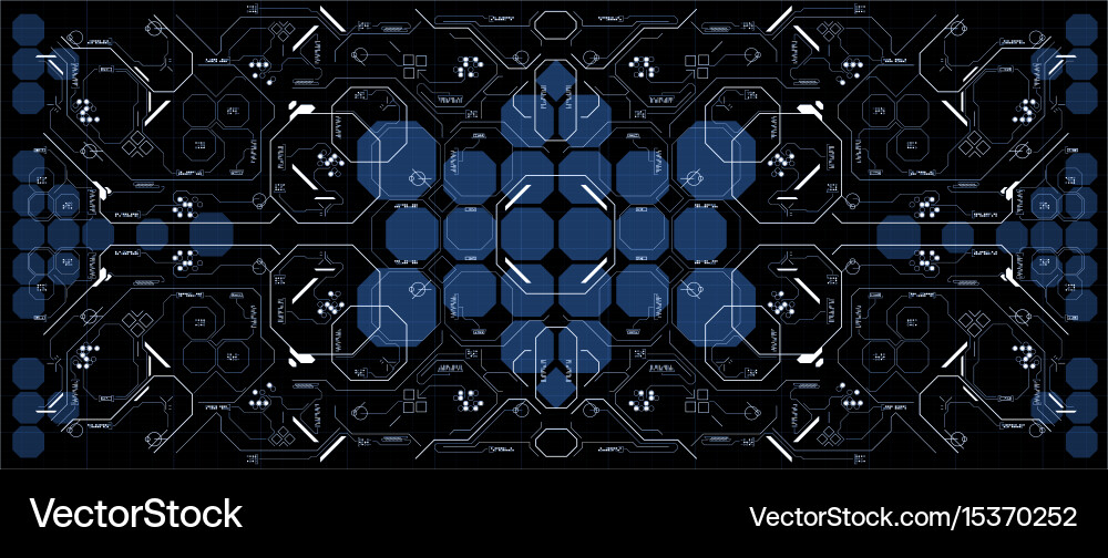 Background with futuristic user interface design vector image