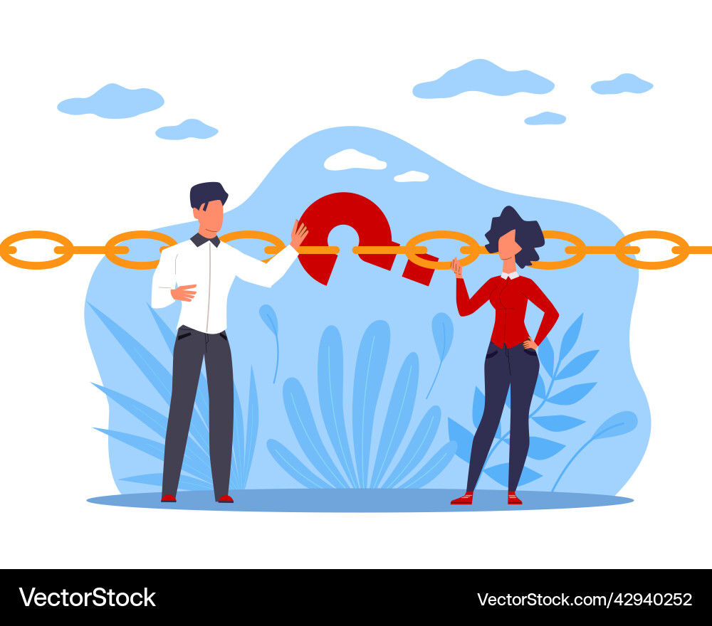 Broken Connection - Missing Link vector image