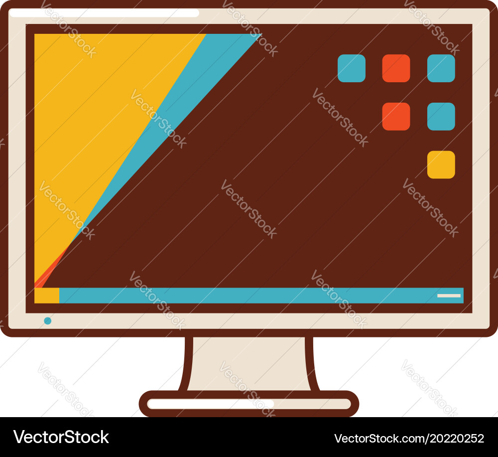 Computer Monitor Display vector image