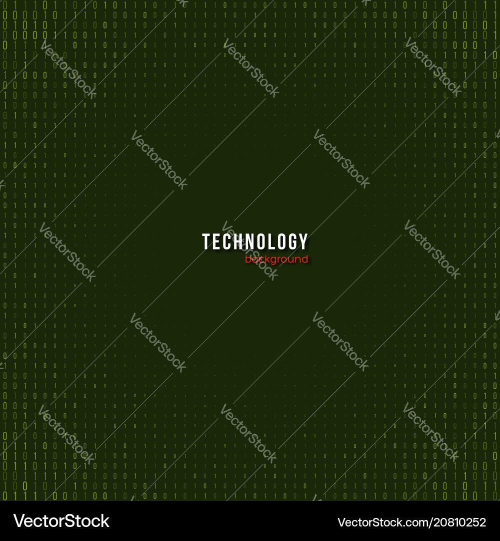 Digital Matrix Code Background vector image